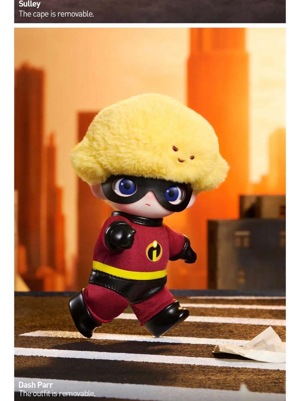 Dimoo x Pixar - Dimoo in Dash Parr costume